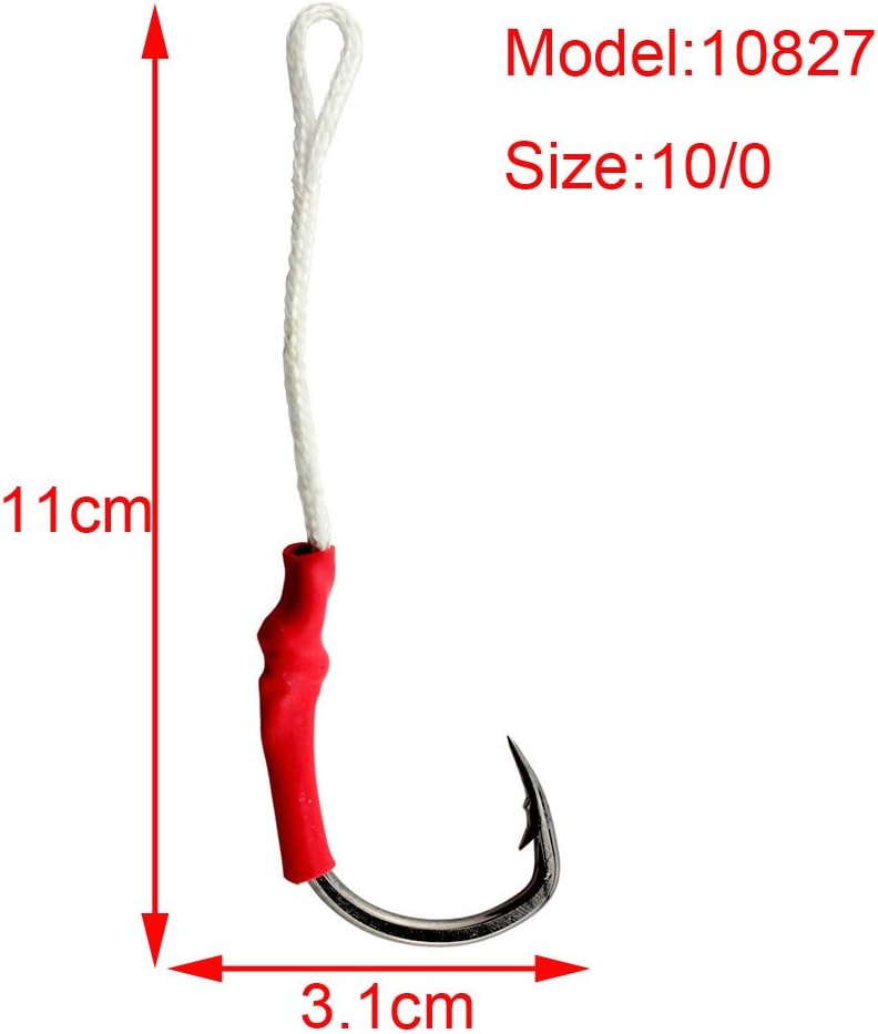 25pcs Jig Jigging Assist Fishing Hook Jigging jig Hook Dancing Hooks 10827
