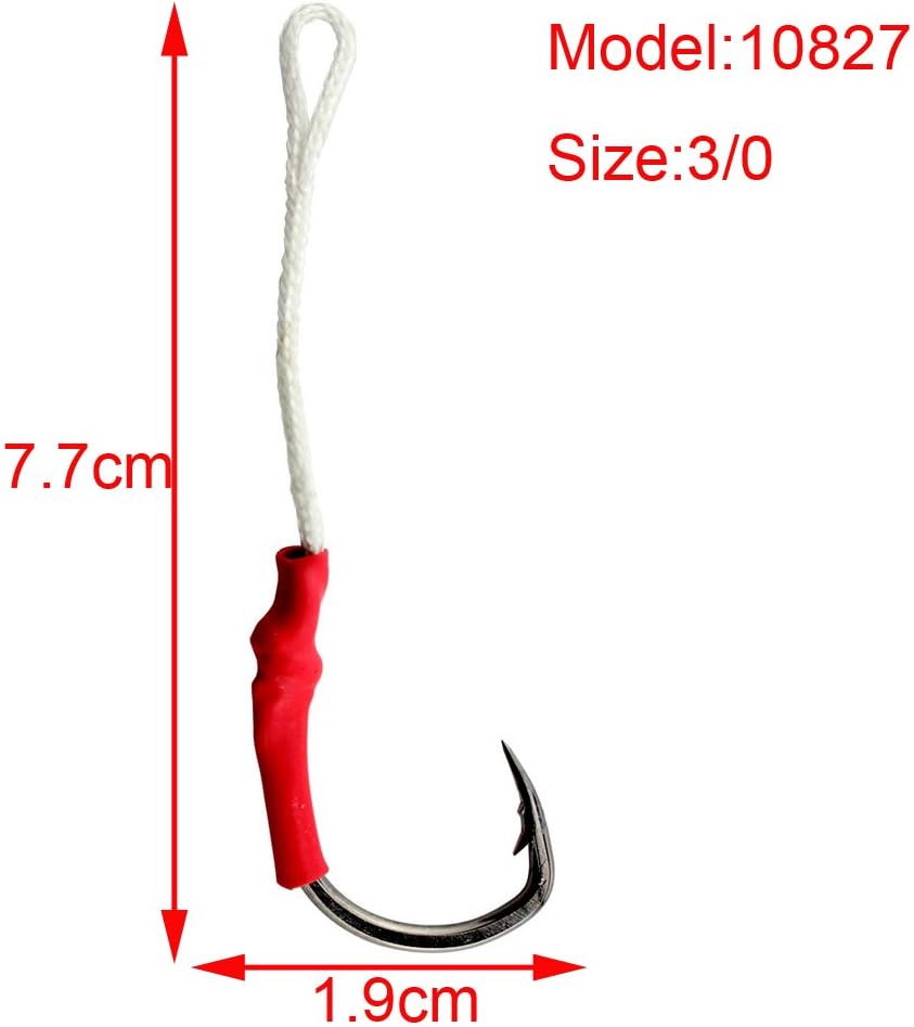 25pcs Jig Jigging Assist Fishing Hook Jigging jig Hook Dancing Hooks 10827