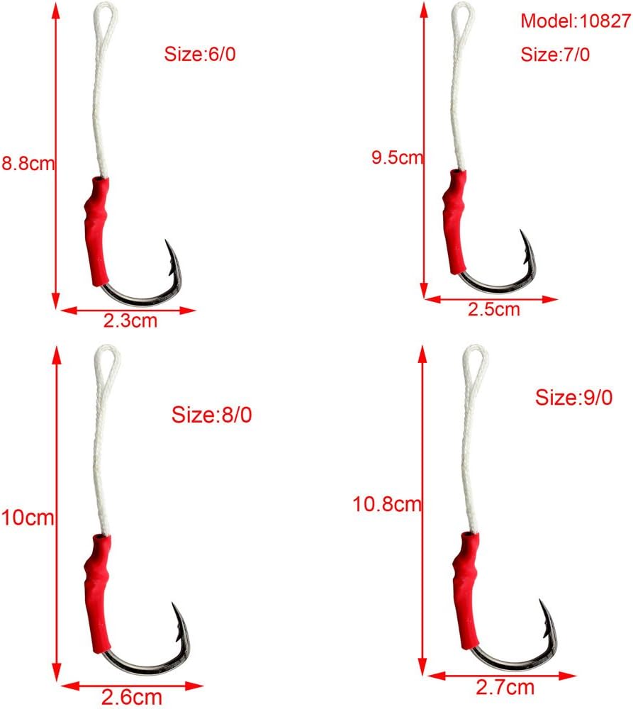 25pcs Jig Jigging Assist Fishing Hook Jigging jig Hook Dancing Hooks 10827